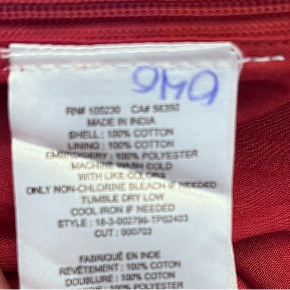 NWT Joie Konomi Top Size 4 Embroidered Halter Sleeveless Tank Peplum Brick Red - Picture 15 of 15